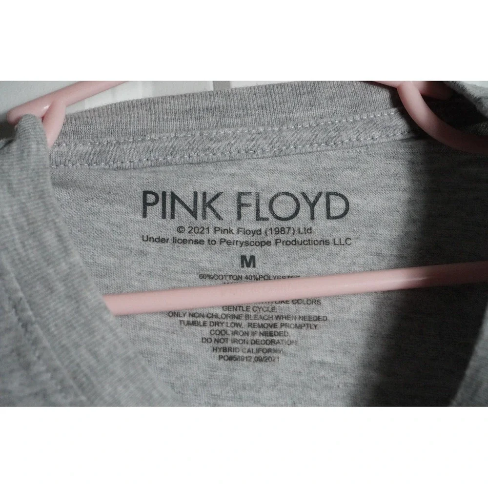 Pink Floyd Long Sleeve Shirt Size M World Tour 1973 Graphic Gray